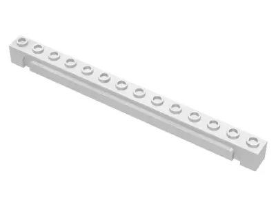 White Brick, Modified 1 x 14 with Channel