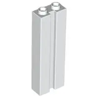 White Brick, Modified 1 x 2 x 5 with Channel