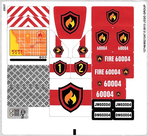 Sticker Sheet for Set 60004 - (12748/6021247)