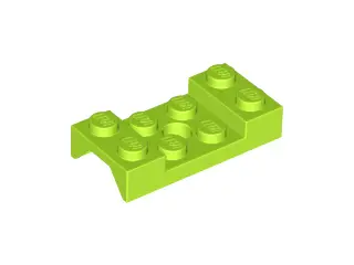 Lime Vehicle, Mudguard 2 x 4 with Arch Studded with Hole