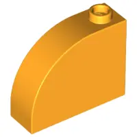 Bright Light Orange Slope, Curved 3 x 1 x 2 with Hollow Stud