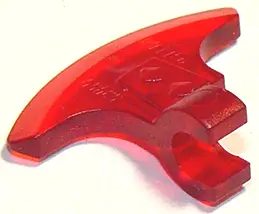 Trans-Red Minifigure, Weapon Axe Head with Clip