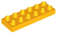 Bright Light Orange Duplo, Plate 2 x 6