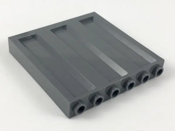 Dark Bluish Gray Panel 1 x 6 x 5 with Corrugated Profile