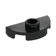 PLATE 1X2, 1/2 CIRCLE, W/ 1 KNOB