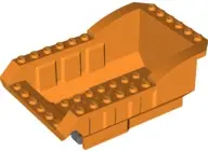 Orange Vehicle, Tipper Bed 12 x 8 x 5 with Fixed Dark Bluish Gray Hinge Plate (18926 / 44570)