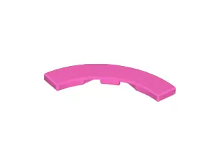 Dark Pink Tile, Round Corner 4 x 4 Macaroni
