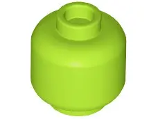 Lime Minifigure, Head (Plain)