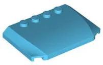 Medium Azure Wedge 4 x 6 x 2/3 Triple Curved