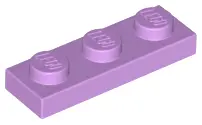 Medium Lavender Plate 1 x 3