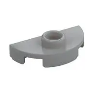 PLATE 1X2, 1/2 CIRCLE, W/ 1 KNOB