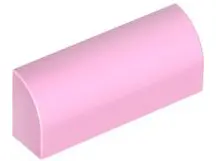 Bright Pink Slope, Curved 1 x 4 x 1 1/3