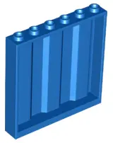 Blue Panel 1 x 6 x 5 with Corrugated Profile