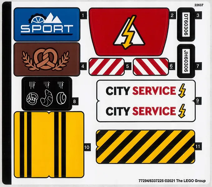 Sticker Sheet for Set 60306 - (77294/6337225)