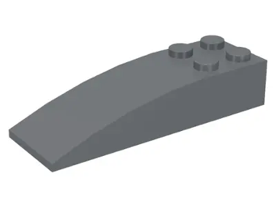 Dark Bluish Gray Slope, Curved 6 x 2