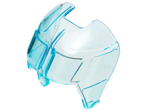 Trans-Light Blue Glass for Aircraft Fuselage Curved Forward 6 x 8 Top