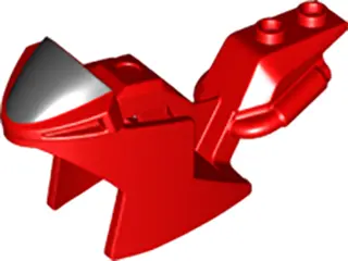 Red Motorcycle Fairing, Racing (Sport) Bike with Black Windshield Pattern
