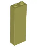 Olive Green Brick 1 x 2 x 5