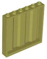 Olive Green Panel 1 x 6 x 5 with Corrugated Profile