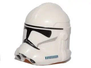 White Minifigure, Headgear Helmet SW Clone Trooper (Phase 2) with Ep.3 Pattern