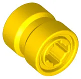 Yellow Wheel  8mm D. x 9mm for Slicks, Hole Notched for Wheels Holder Pin, Reinforced Back