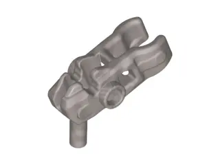 Flat Silver Minifigure, Weapon Gun, Mini Blaster / Shooter for Bar Arrows