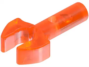 Trans-Neon Orange Bar   1L with Clip Mechanical Claw - Cut Edges and Hole on Side