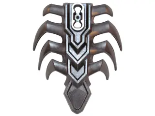 Pearl Dark Gray Bionicle Spine Armor with 8 Ribs