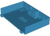 Dark Azure Container, Book Cover Half, 16 x 12 x 2 2/3 with Lock Compartment (Storybook Adventures)