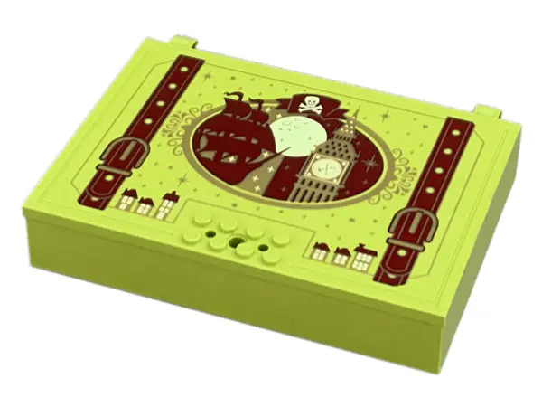 Lime Container, Book Cover Half, 16 x 12 x 2 2/3 with Lock Compartment (Storybook Adventures) with R