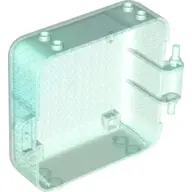 Satin Trans-Light Blue Container, Box 3 x 8 x 6 2/3 Half Front