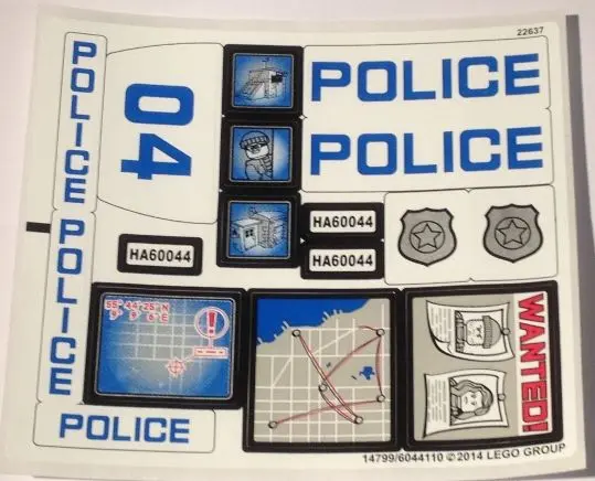 Sticker Sheet for Set 60044 - (14799/6044110)
