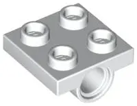 White Plate, Modified 2 x 2 with Pin Hole