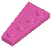 Dark Pink Wedge, Plate 4 x 2 Right