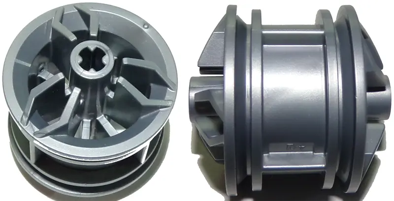 Flat Silver Wheel 30.4mm D. x 20mm with Center Axle Holes Motorcycle