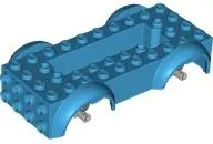 Dark Azure Vehicle, Base 5 x 10 x 2 1/2 with Mudguards and 2 x 6 Recessed Center with 3 Holes with L