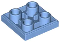 Medium Blue Tile, Modified 2 x 2 Inverted