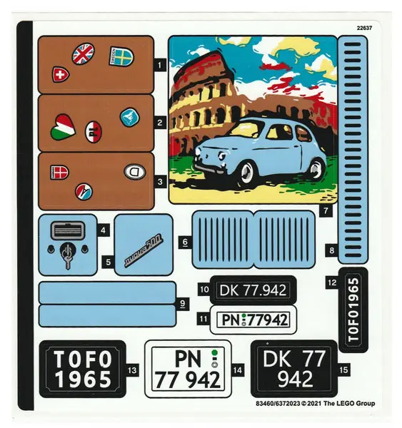 Sticker Sheet for Set 77942 - (83460/6372023)