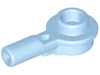 Bright Light Blue Bar   1L with 1 x 1 Round Plate with Hollow Stud