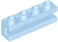 Bright Light Blue Brick, Modified 1 x 4 with Channel