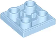 Bright Light Blue Tile, Modified 2 x 2 Inverted