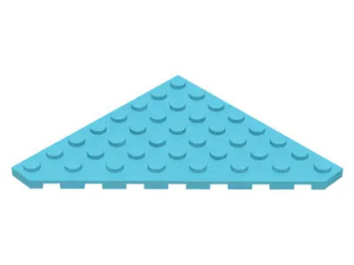 Medium Azure Wedge, Plate 8 x 8 Cut Corner