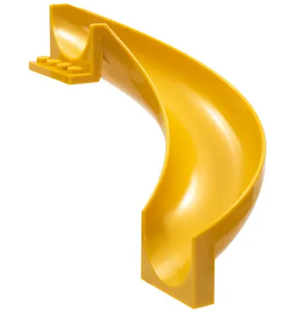 Pearl Gold Slide Playground 7 x 12 x 8 1/3 Curved 180 degrees