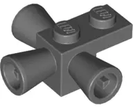 Dark Bluish Gray Brick, Modified 1 x 1 with 3 Loudspeakers / Space Positioning Rockets