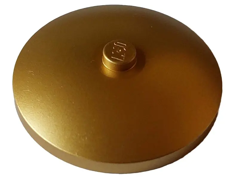 Metallic Gold Dish 4 x 4 Inverted (Radar) with Solid Stud