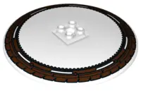 Trans-Clear Dish 10 x 10 Inverted (Radar) - Hollow Studs with Wheel / Tire Pattern