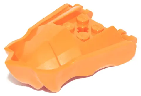 Orange Dragon Head (Ninjago) Jaw with Small Spikes and 2 Bar Handles on Back