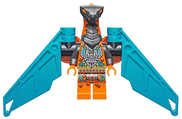 Boa Destructor - Breastplate Torso, Pearl Dark Gray Head, Jet Pack