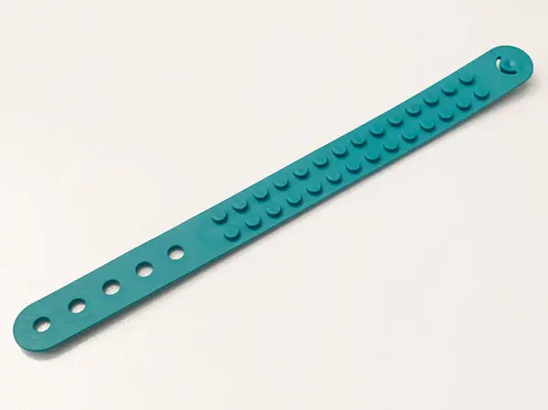 Dark Turquoise Bracelet with 2 x 14 Studs and 5 Holes