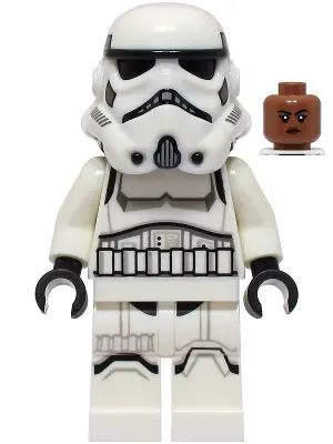 Imperial Stormtrooper - Female, Dual Molded Helmet with Light Bluish Gray Panels on Back, Shoulder B